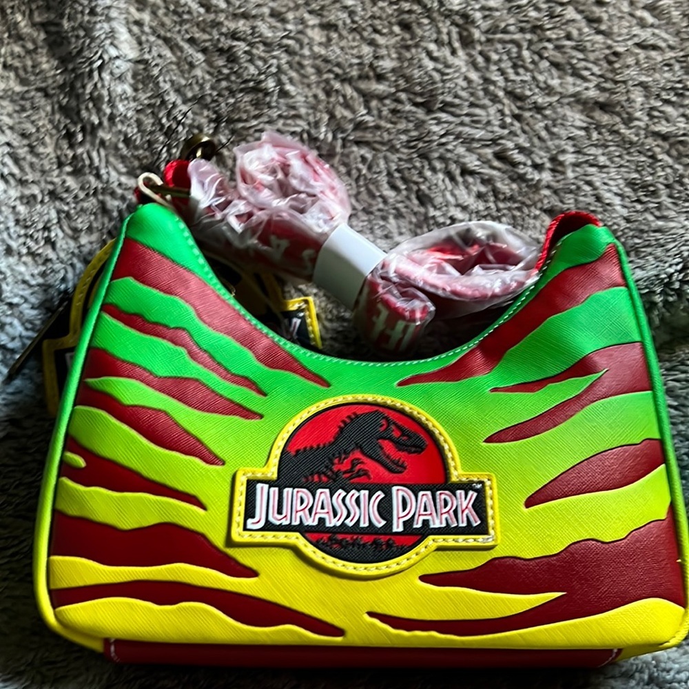 Loungefly Jurassic Park Green and Yellow Bag